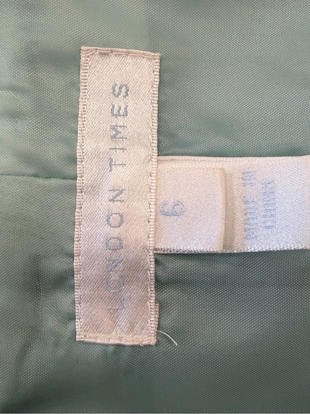 London Times Pale Blue Sleeveless Sheath Dress with Cream Trim - Picture 5 of 7